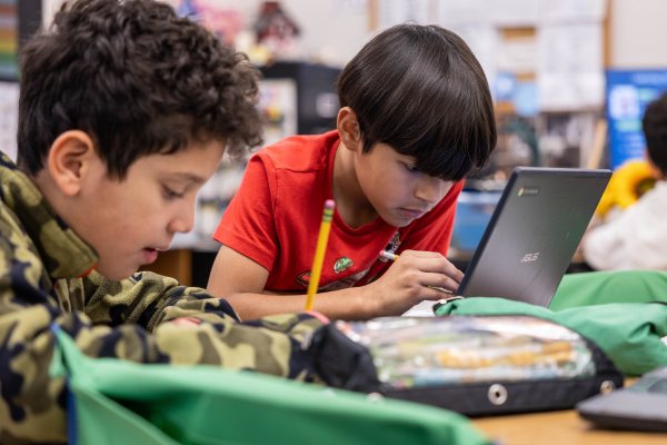  A Child at a laptop